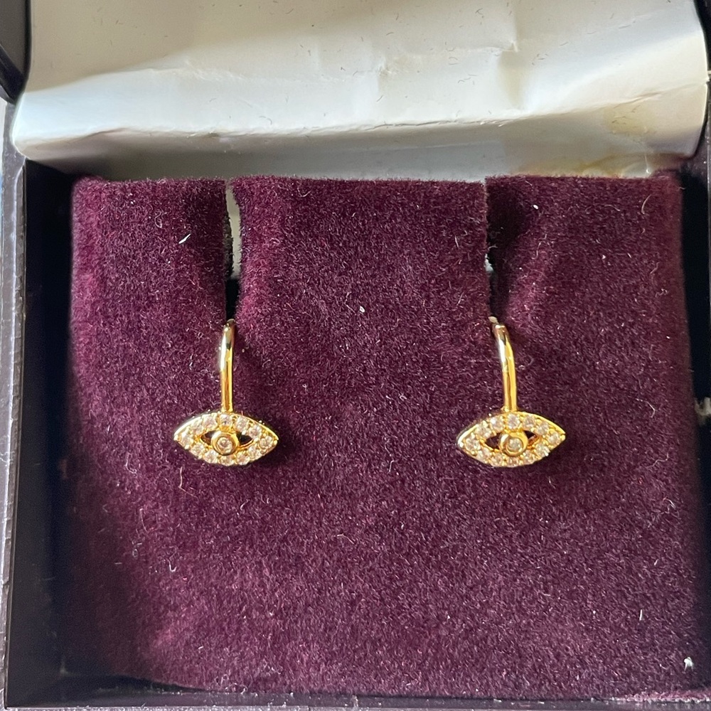 Evil eye ear cuffs